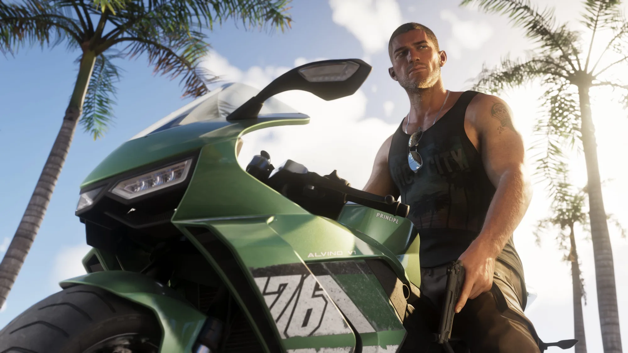 Official Rockstar Games artwork of GTA 6 protagonist Jason Duval